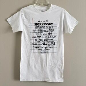 White cotton Morrissey 2017 When We Were Young Music Fest graphic T-Shirt SMALL